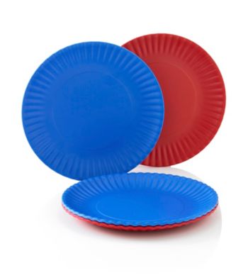 LivingQuarters Set of 4 Americana Appetizer Plates