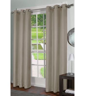 Design Decor Jakarta Basketweave Linen Look Grommet Panel
