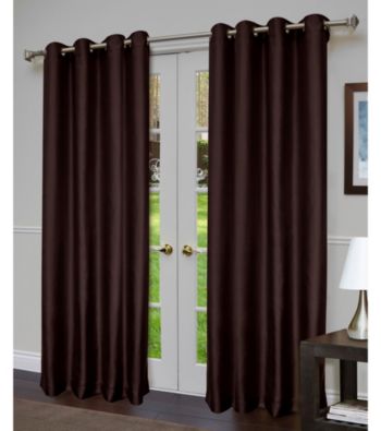 Design Decor Venice Two-Tone Faux Silk Grommet Panel