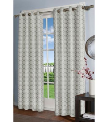 Design Decor Belmont Embroidered Shantung Grommet Panel