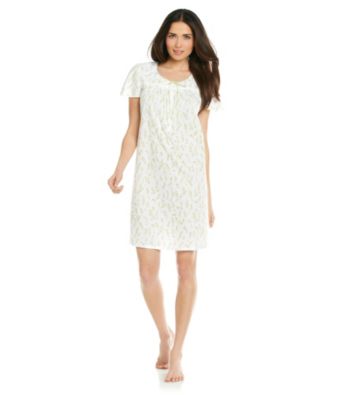 Aria® Knit Short Gown - Green Leaves