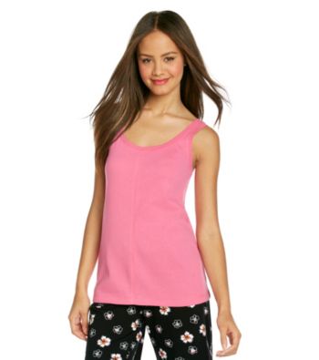 HUE® Ribbed Tank Top - Hot Pink