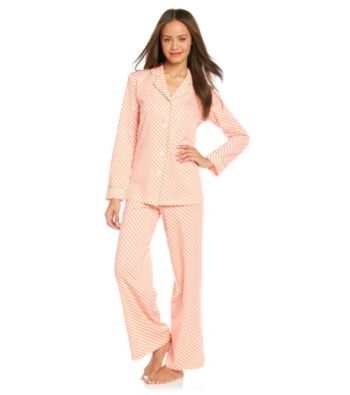 HUE® Cotton Pajama Set - Mandarin Foulard