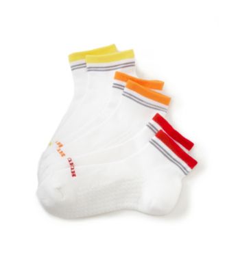 HUE® 3-pk. Quarter Top Crew Socks - Bold Stripe