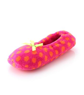 Fuzzy Babba® Neon Polka Dot Slippers