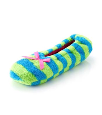 Fuzzy Babba® Neon Stripe Slippers
