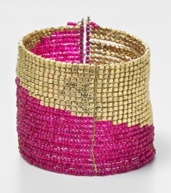Relativity® Goldtone with Seed Bead Cuff