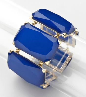 Relativity® Blue and Silvertone Stretch Bracelet