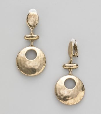 Erica Lyons® Goldtone Drop Clip Earrings