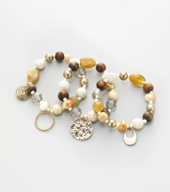Erica Lyons® Brown Multi Sahara Stretch Bracelet