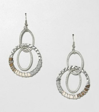 Erica Lyons® Brown Multi Sahara Double Drop Pierced Earrings