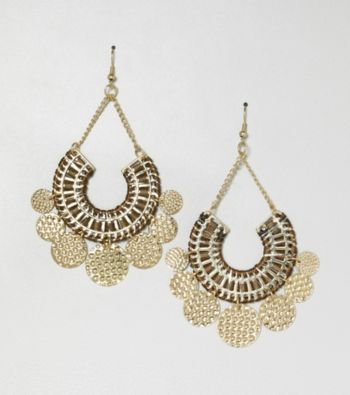 Erica Lyons® Brown Sahara Drop Pierced Earrings