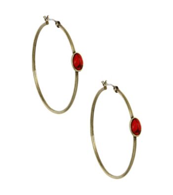 Nine West Vintage America Collection® Turquoise Stone Hoop Earrings