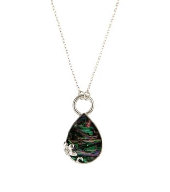 Nine West Vintage America Collection® Silvertone Convertible Abalone Pendant Necklace