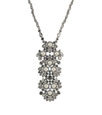 Givenchy® Large Pearl and Crystal Pendant Necklace