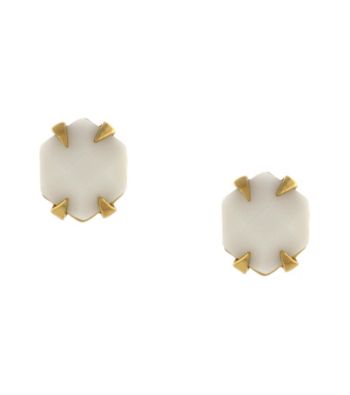 Vince Camuto™ Bright Gems Goldtone and Cream Stone Earrings