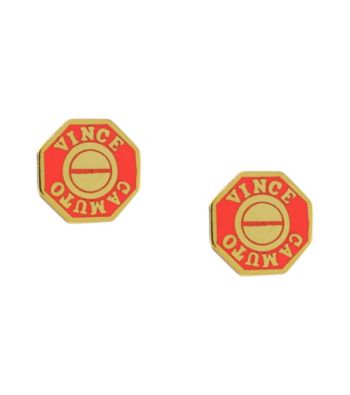Vince Camuto™ Goldtone and Salmon Geometric Stud Earrings