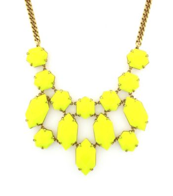 Vince Camuto™ Bright Gems Goldtone and Lemon Bib Necklace