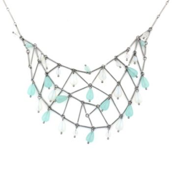 Jessica Simpson Silvertone All a Flutter Statement Necklace
