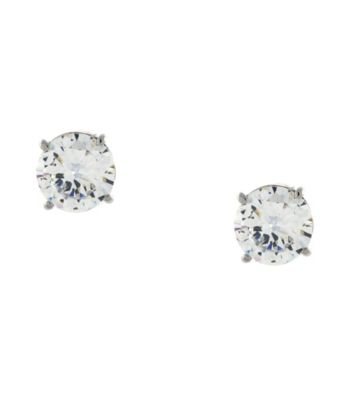 Jessica Simpson Silvertone All a Flutter Crystal Stud Earrings