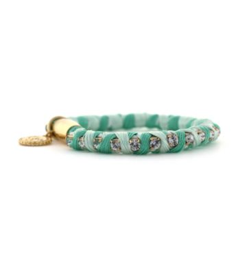 Jessica Simpson Colorwheel Mint and Goldtone Bracelet