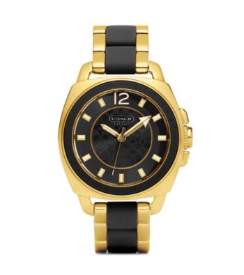 COACH GOLD BOYFRIEND BRACELET WATCH