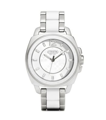 COACH STAINLESS STEEL BOYFRIEND BRACELET WATCH