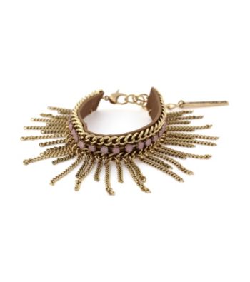 BCBGeneration™ Flirty Fringe Goldtone and Pink Bracelet