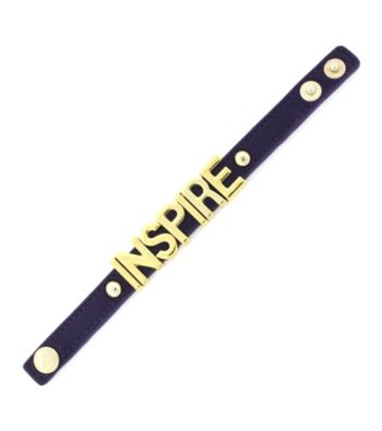 BCBGeneration™ Purple and Goldtone Inspire Affirmation Bracelet