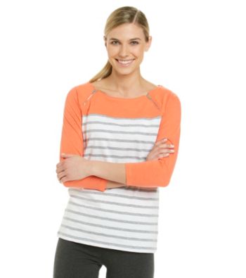 Calvin Klein Performance Striped Boatneck Tee