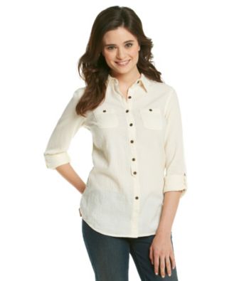 Ruff Hewn Solid Collared Buttonfront Shirt