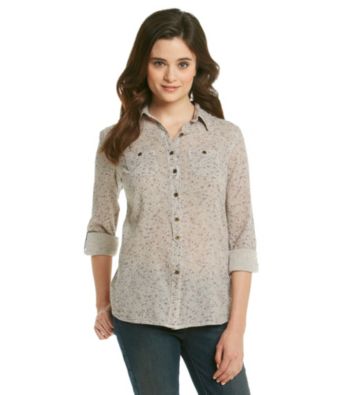 Ruff Hewn Printed Buttonfront Collared Shirt