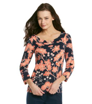 Rafaella® Floral Hardware Keyhole Top
