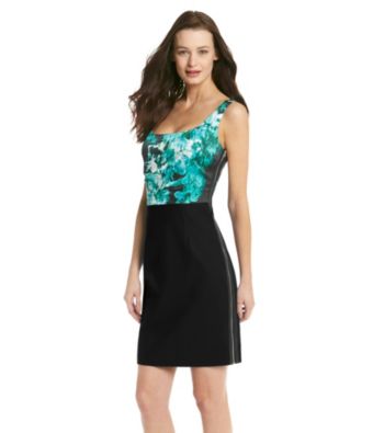 T Tahari Hallie Sleeveless Scoopneck Dress