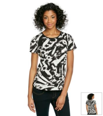 Calvin Klein Crewneck Zipper Back Tee