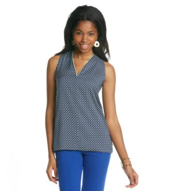 Vince Camuto® Sleeveless Medallion Hi-Low Blouse