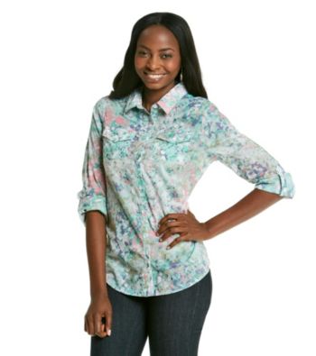 Relativity® Casual Printed Button-Front Shirt