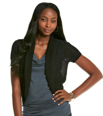 Relativity® Career Open Stitch Shrug