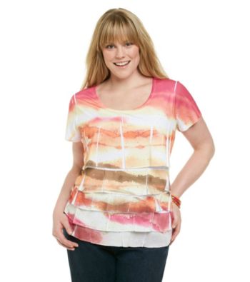 Laura Ashley® Plus Size Shutter Sublimation Tee