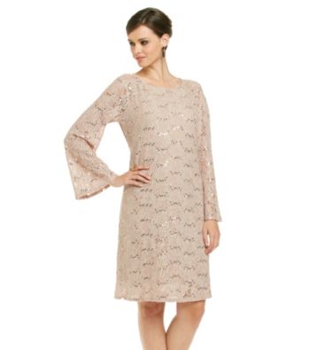 MSK® Bell Sleeve Stretch Lace Dress