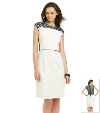 Anne Klein® Lace Panel Sheath Dress