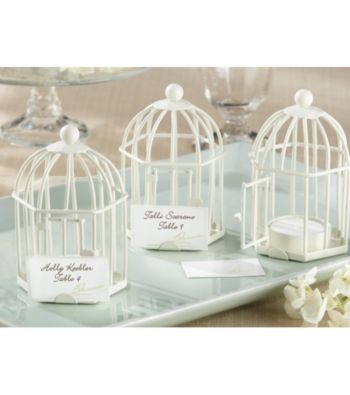 Kate Aspen Ivory Spring Song Birdcage Tea Light-Place Card Holder