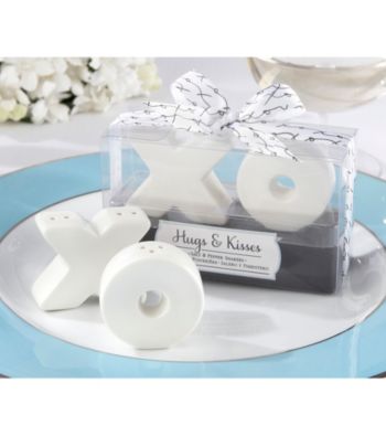 Kate Aspen Hugs and Kisses Ceramic Salt and Pepper Shakers