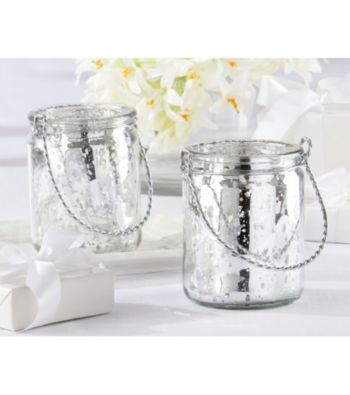 Kate Aspen Silverlight Mercury Glass Tealight Holder