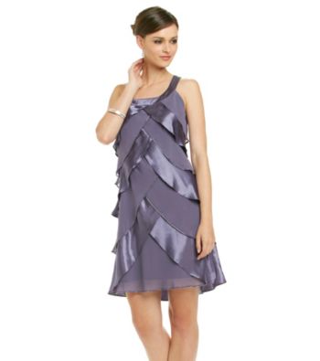 S.L. Fashions Chiffon Tiered Dress