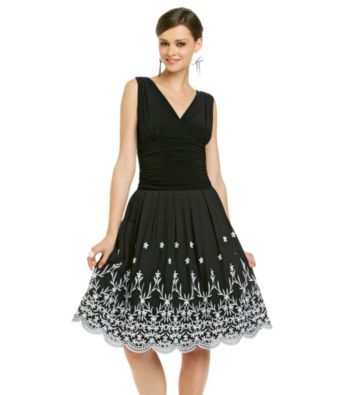 S.L. Fashions Embroidered Party Dress