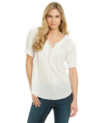 Nine West Vintage America Collection® Petites' Mila Pintuck Peasant Top