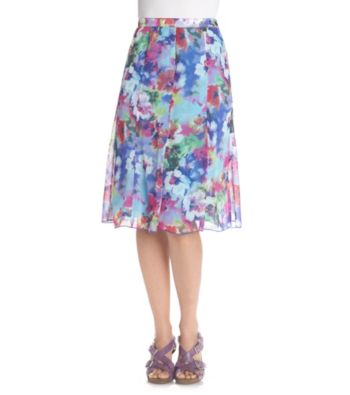 Notations® Petites' Artondale Floral Print Skirt