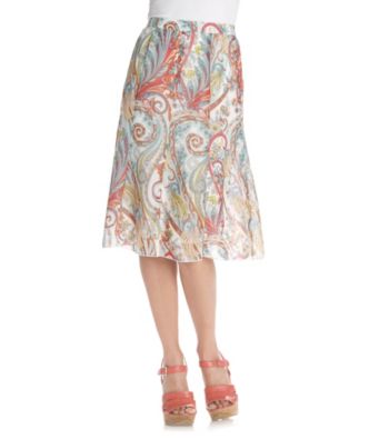 Notations® Petites' Winterlynn Floral Print Skirt