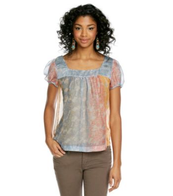 Jessica Simpson Sue Ombre Paisley Blouse